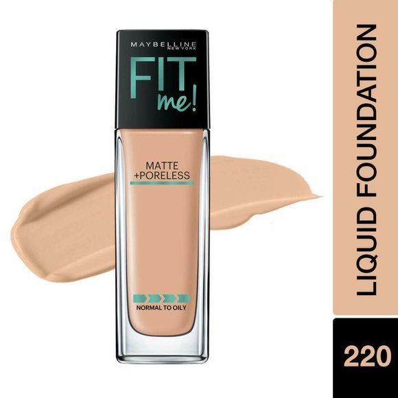 New Maybelline New York Fit Me Matte+Poreless Liquid (With Pump) Foundation 30ML - Picture 2 of 4
